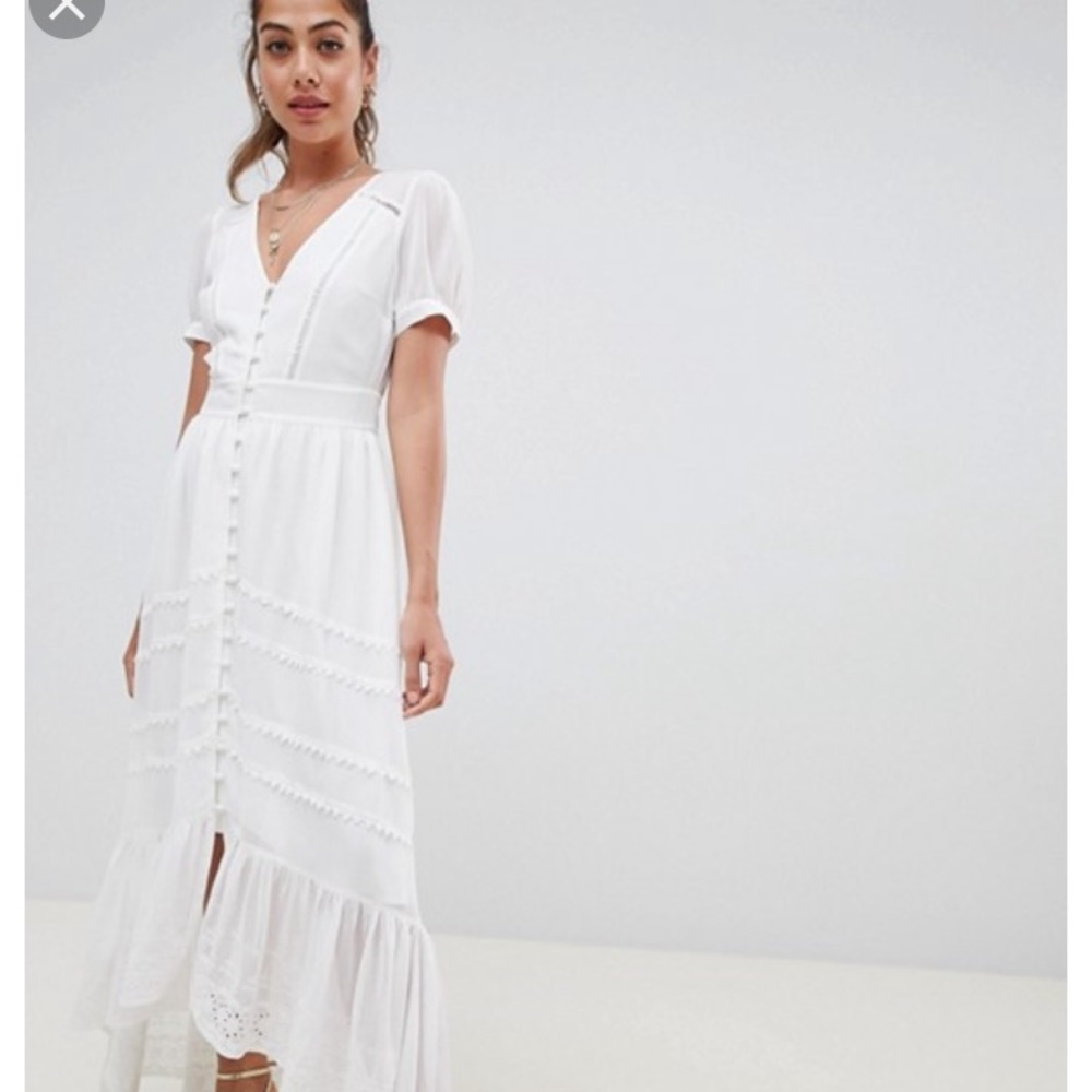 Miss Selfridge White Maxi Dress